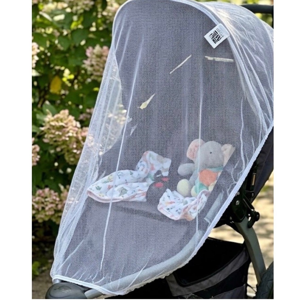 Evens Naturals Mosquito Stroller Net White Universal Fit Mesh Insect Cover Bag - Picture 2 of 6